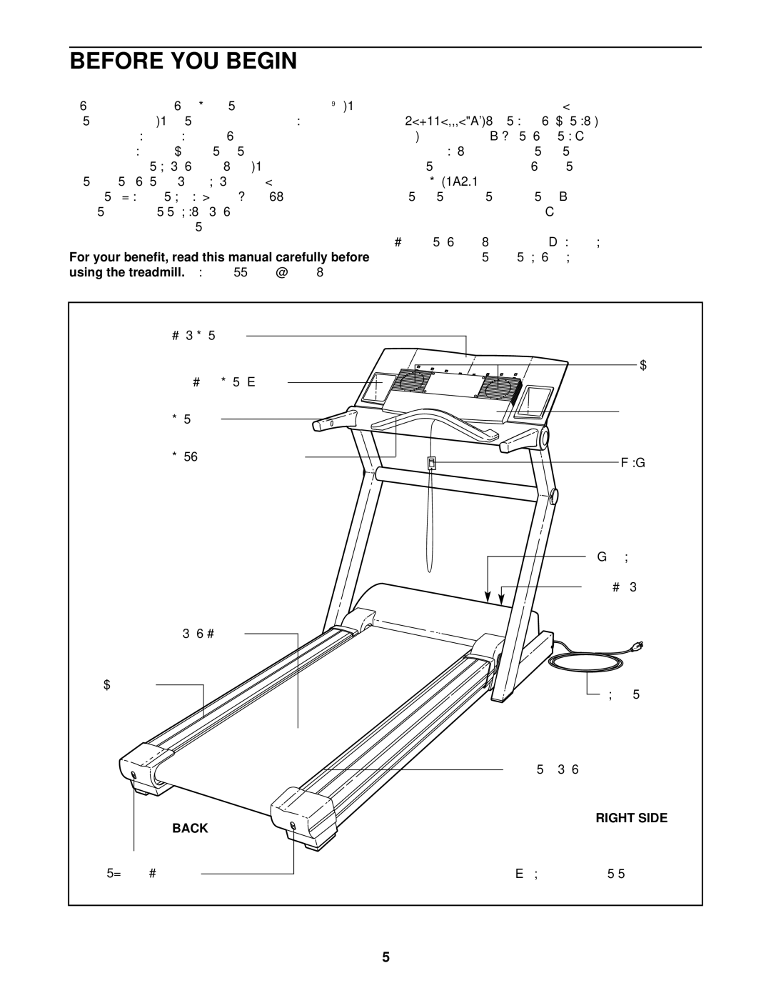 Healthrider HRTL07120 manual Before YOU Begin, Back 