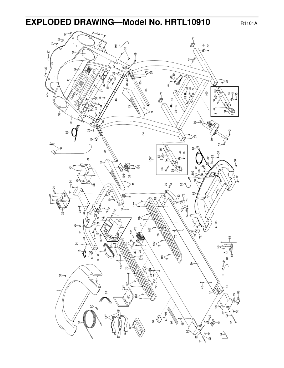 Healthrider HRTL10910 manual 