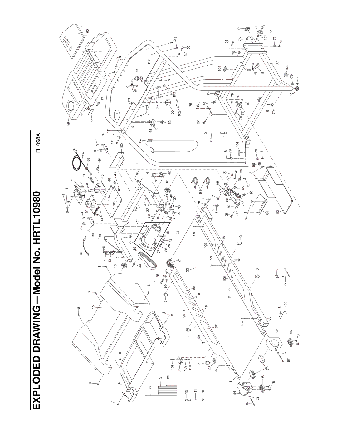 Healthrider manual Exploded DRAWINGÑModel No. HRTL10980 