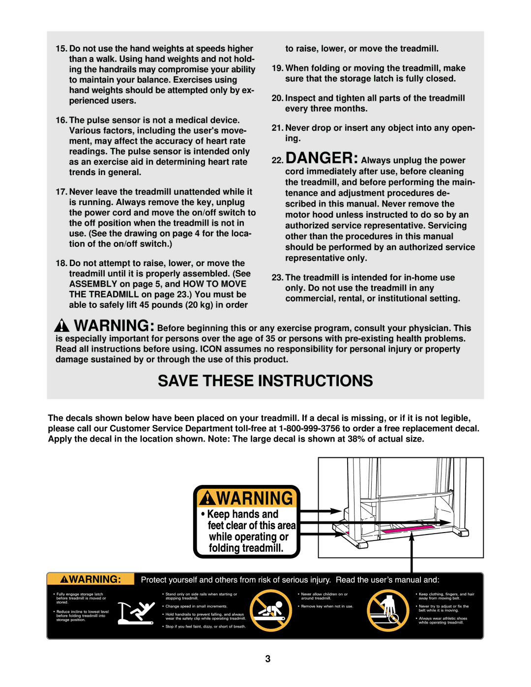 Healthrider HRTL14900 manual 