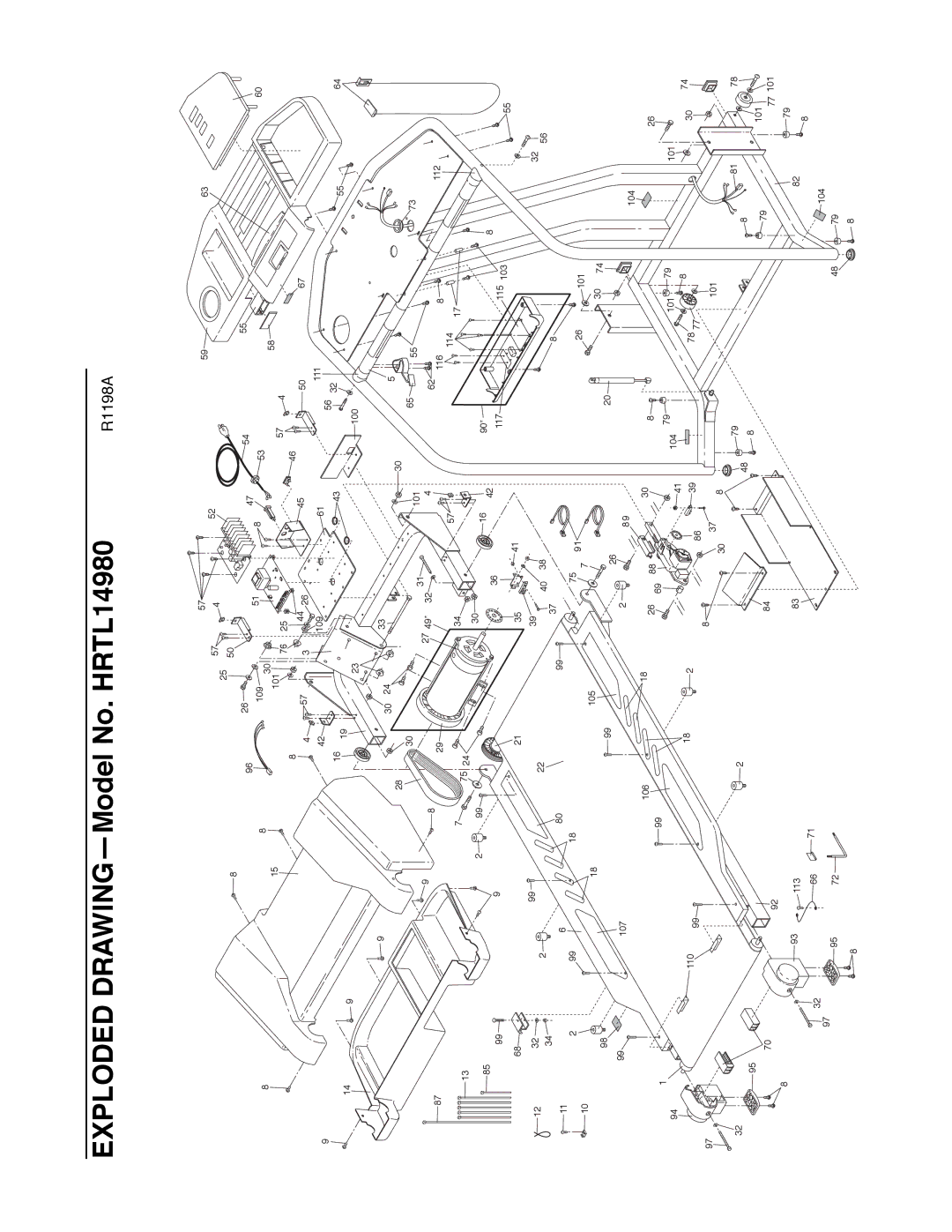 Healthrider manual Exploded DRAWINGÑModel No. HRTL14980 