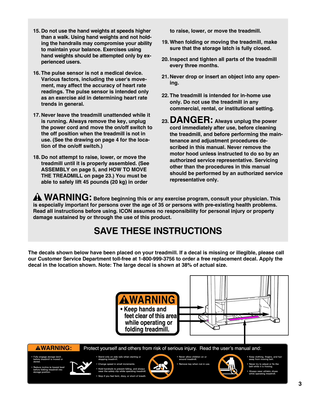 Healthrider HRTL16900 manual 