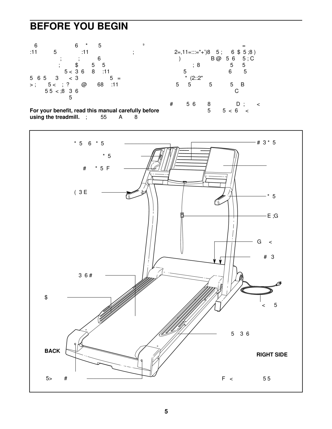 Healthrider HRTL19913 manual Before YOU Begin, Using the treadmill, Back 