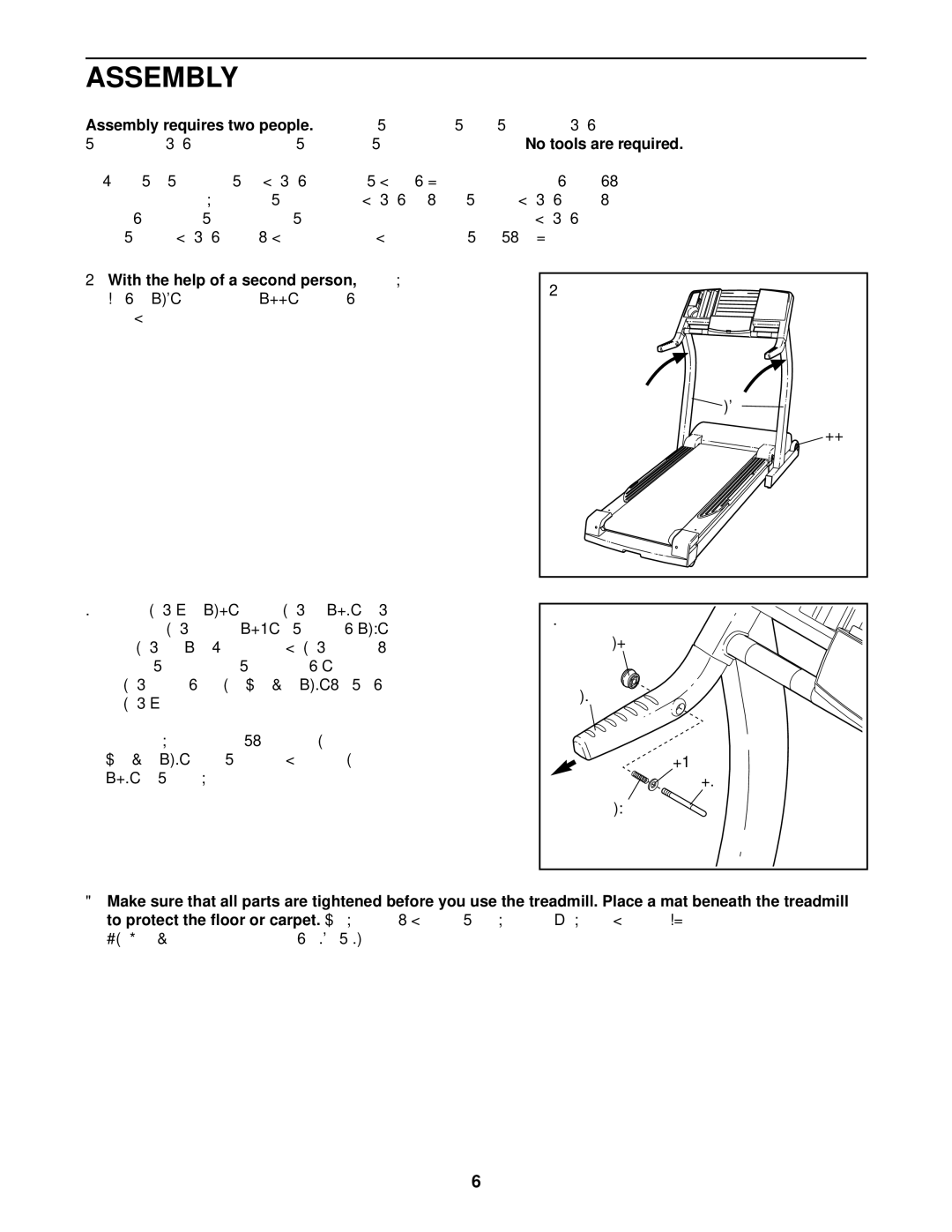 Healthrider HRTL19913 manual Assembly requires two people, With the help of a second person,carefully raise 