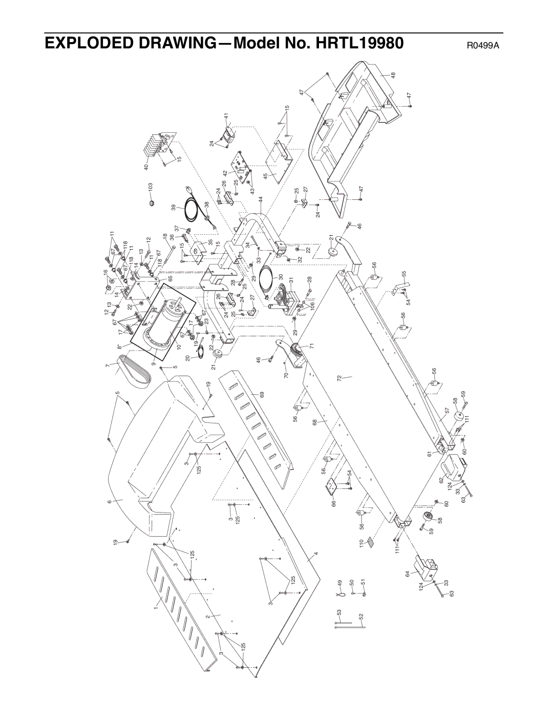 Healthrider HRTL19980 manual Exploded 