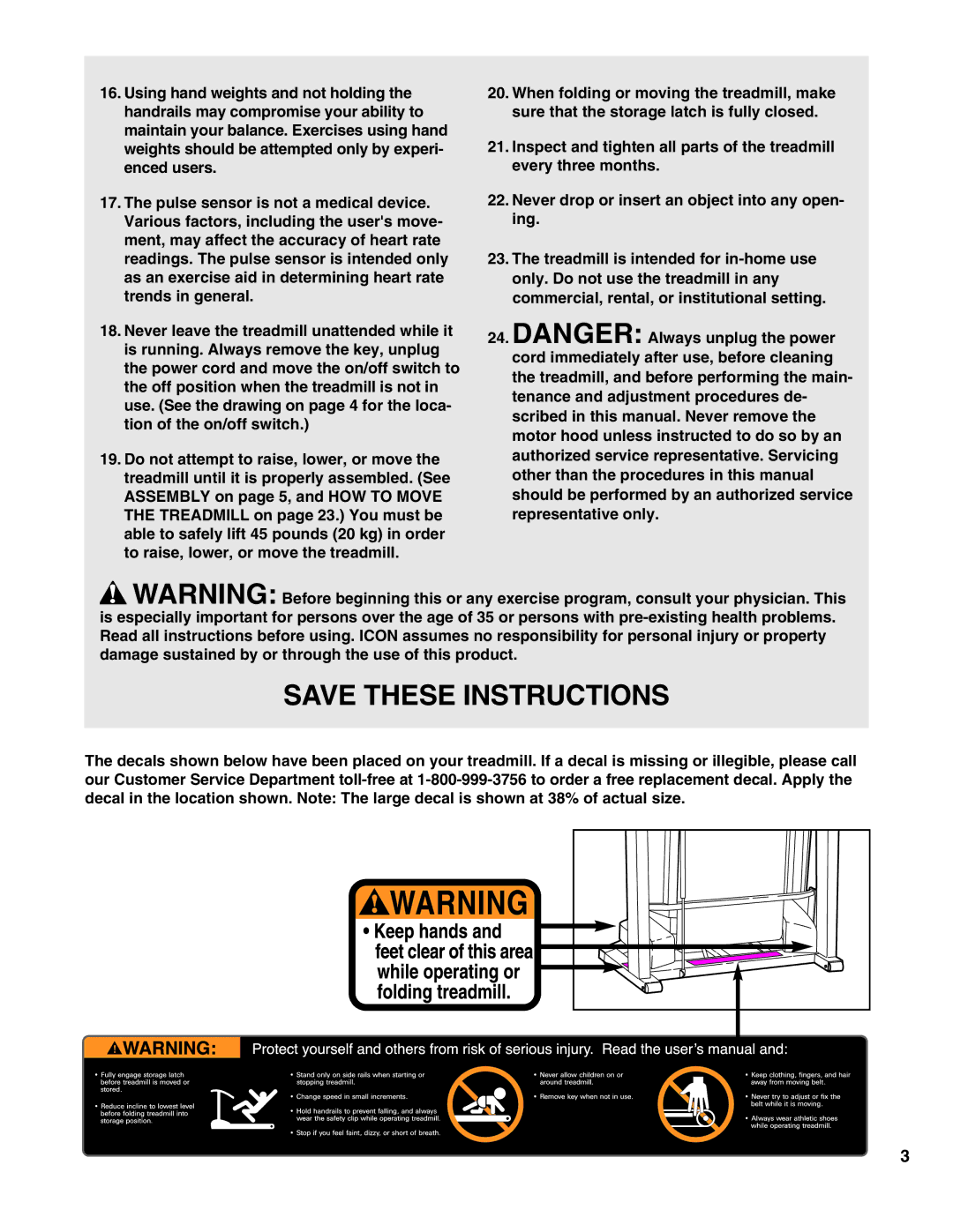 Healthrider HRTL19990 manual 