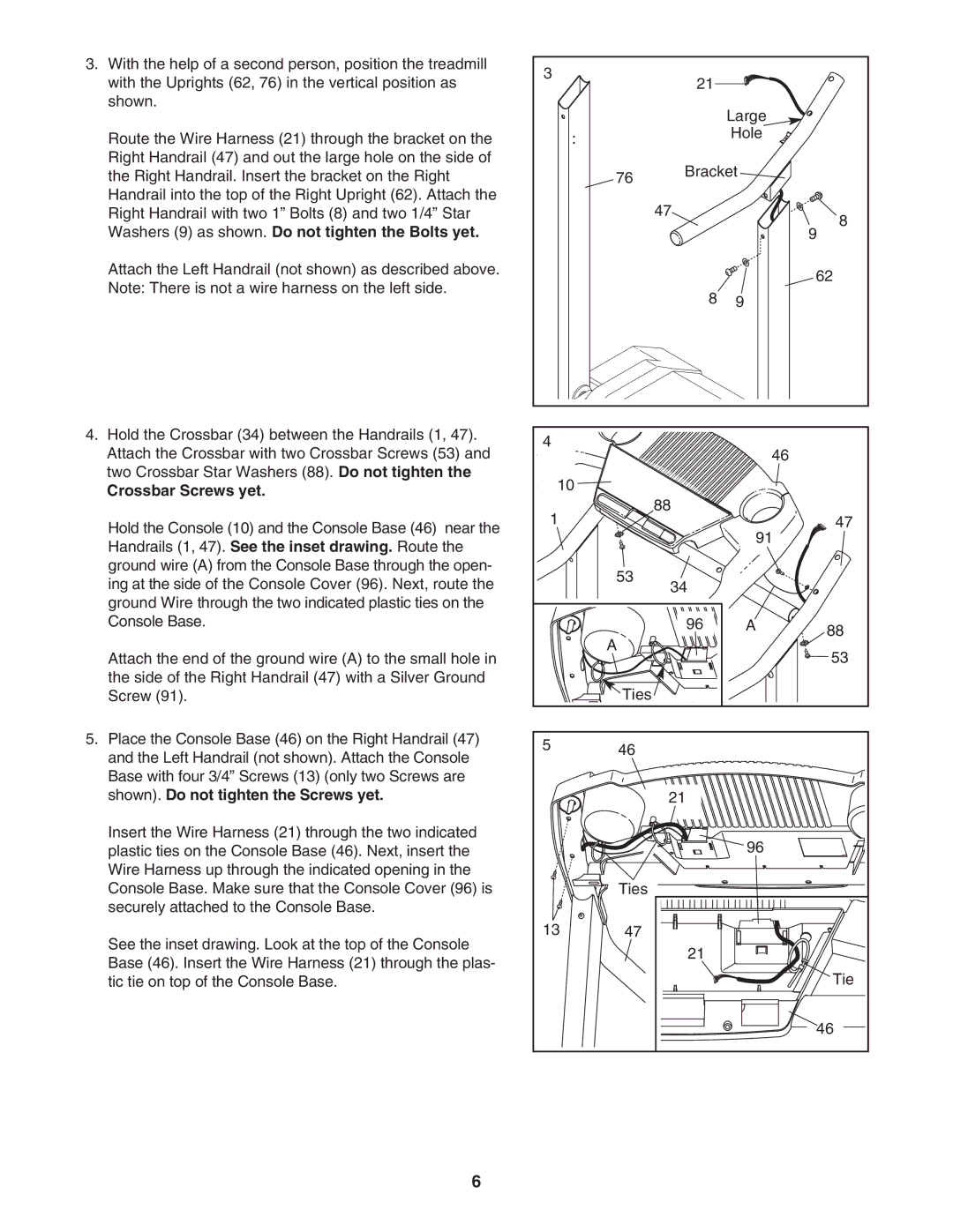 Healthrider HRTL34305.0 manual Crossbar Screws yet 