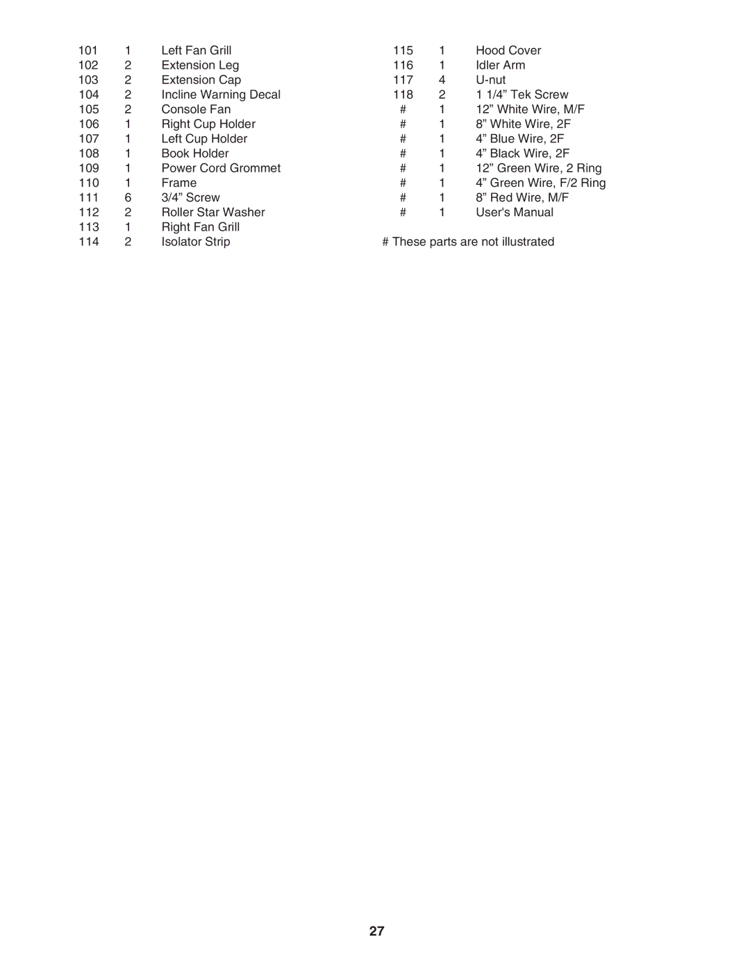 Healthrider HRTL77105 manual 