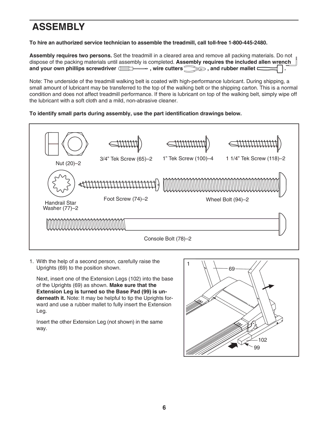 Healthrider HRTL77105 manual Assembly 