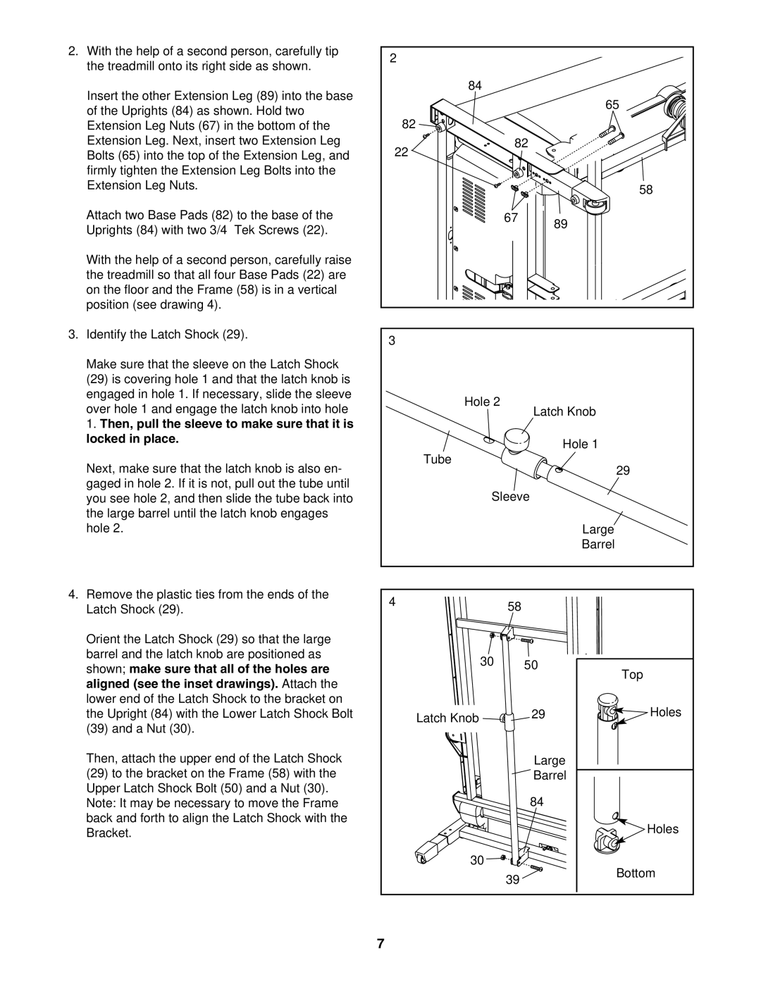 Healthrider HRTL91706.0 manual Shown make sure that all of the holes are, Aligned see the inset drawings. Attach 