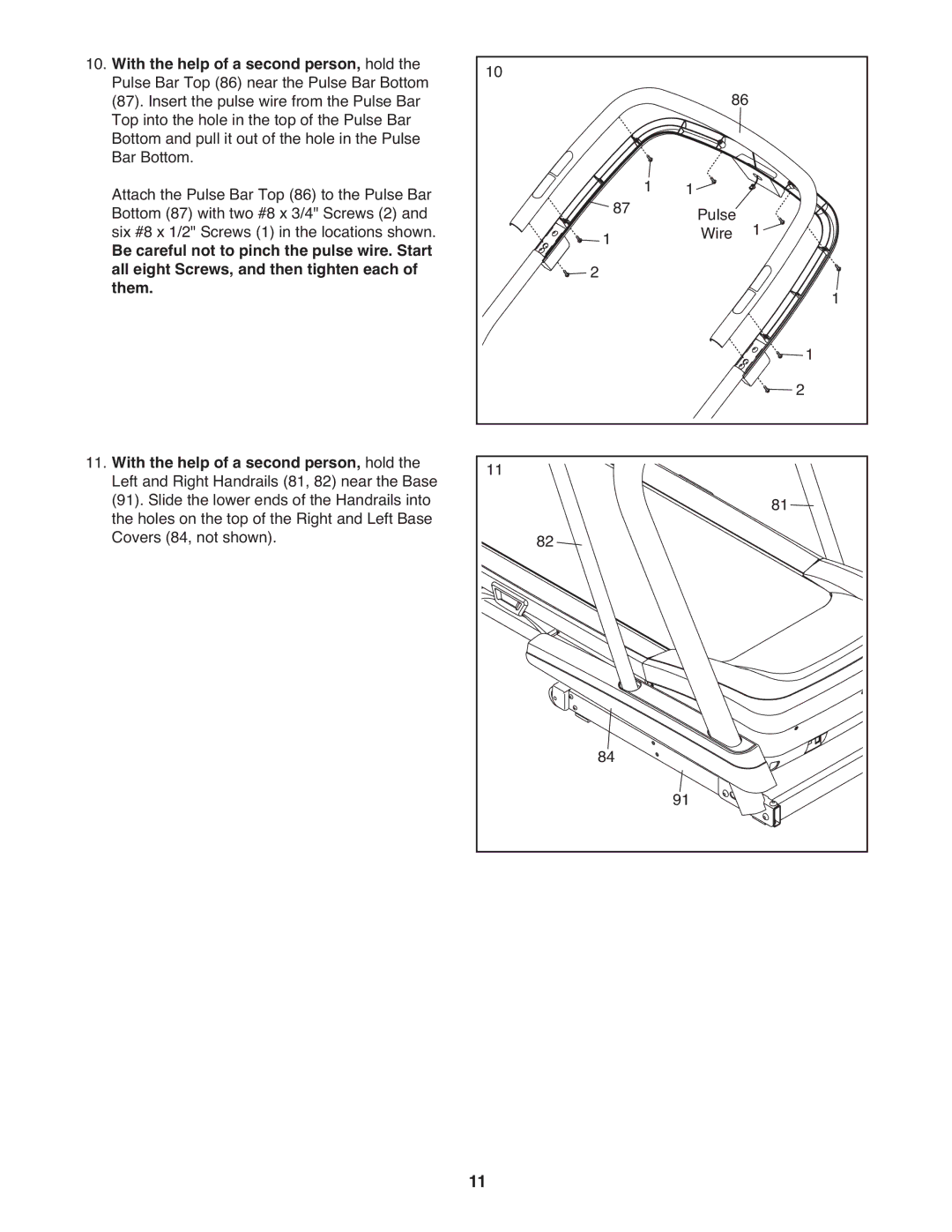 Healthrider HRTL99510.0 manual Pulse Wire 