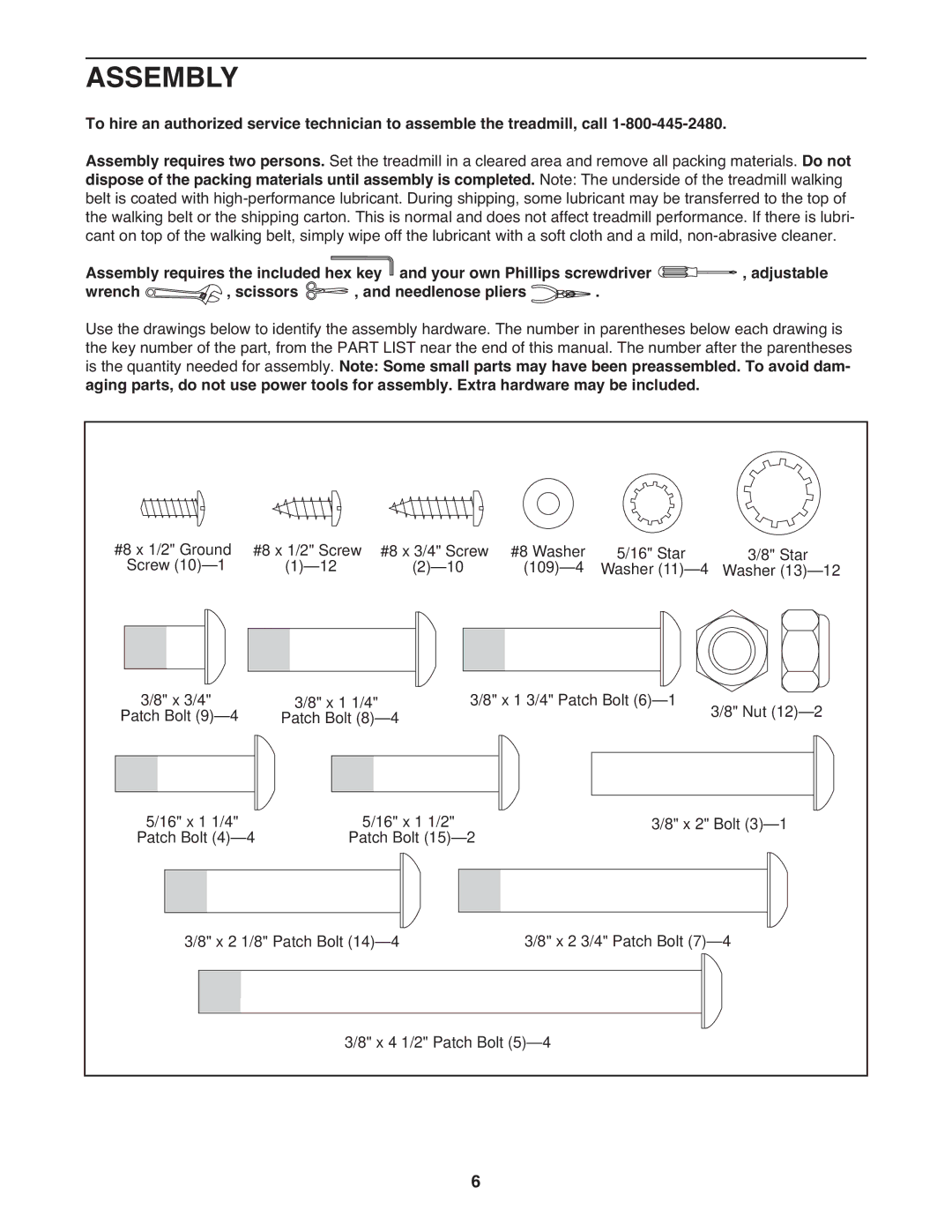 Healthrider HRTL99510.0 manual Assembly 