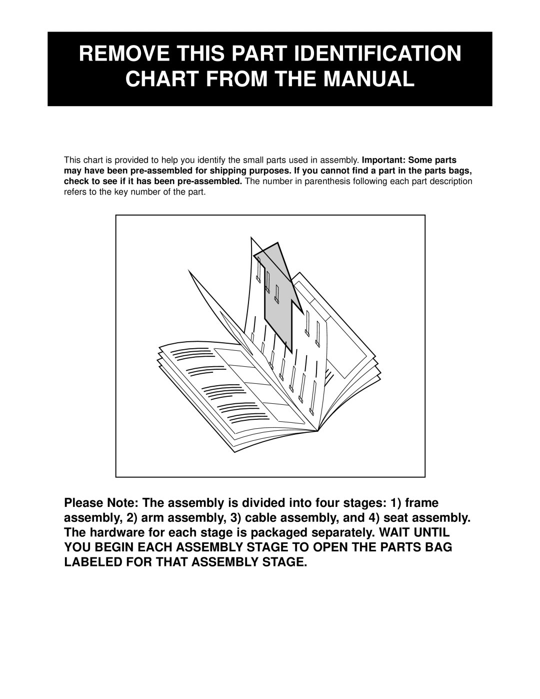 Healthrider WESY8630C3 manual Check to see if it has been pre-assembled, Refers to the key number of the part 