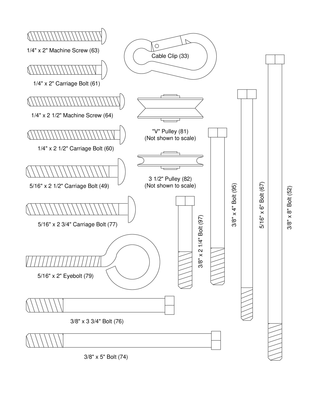 Healthrider WESY8630C3 manual Pulley 82 Not shown to scale 