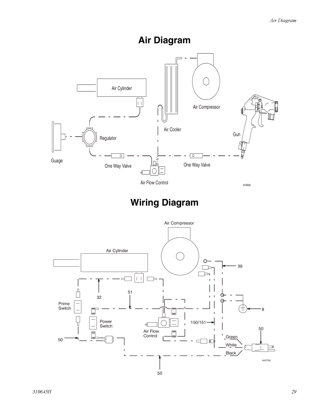 Healthyway 310645H manual Air Diagram, Wiring Diagram 