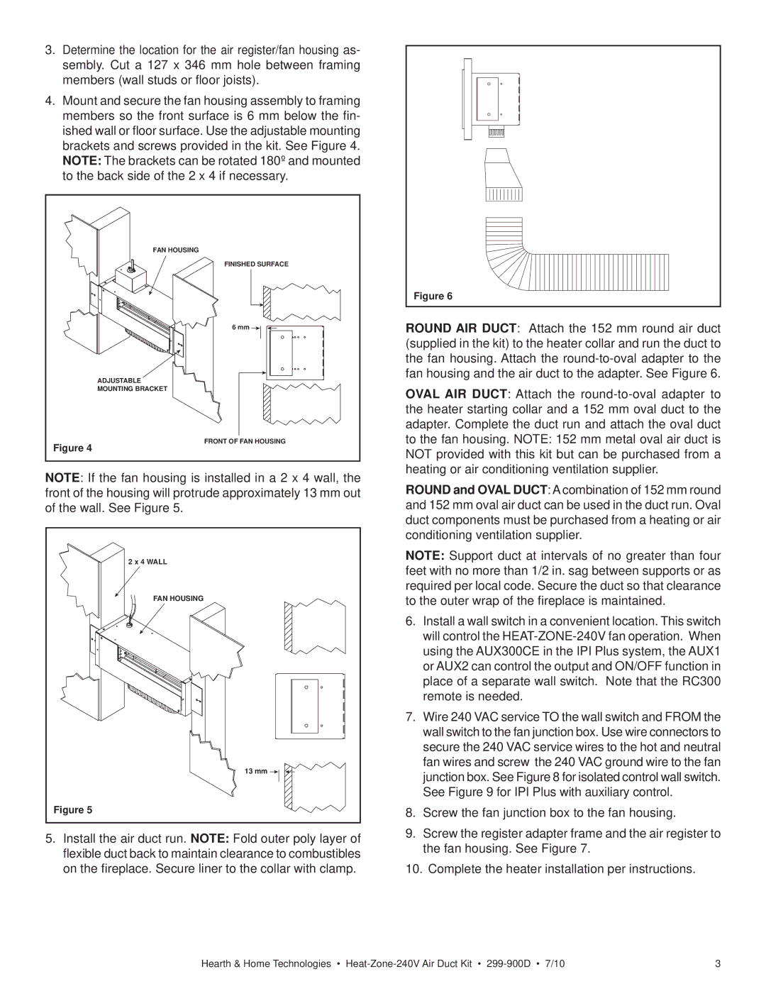 Hearth and Home Technologies 299-900D manual FAN Housing 