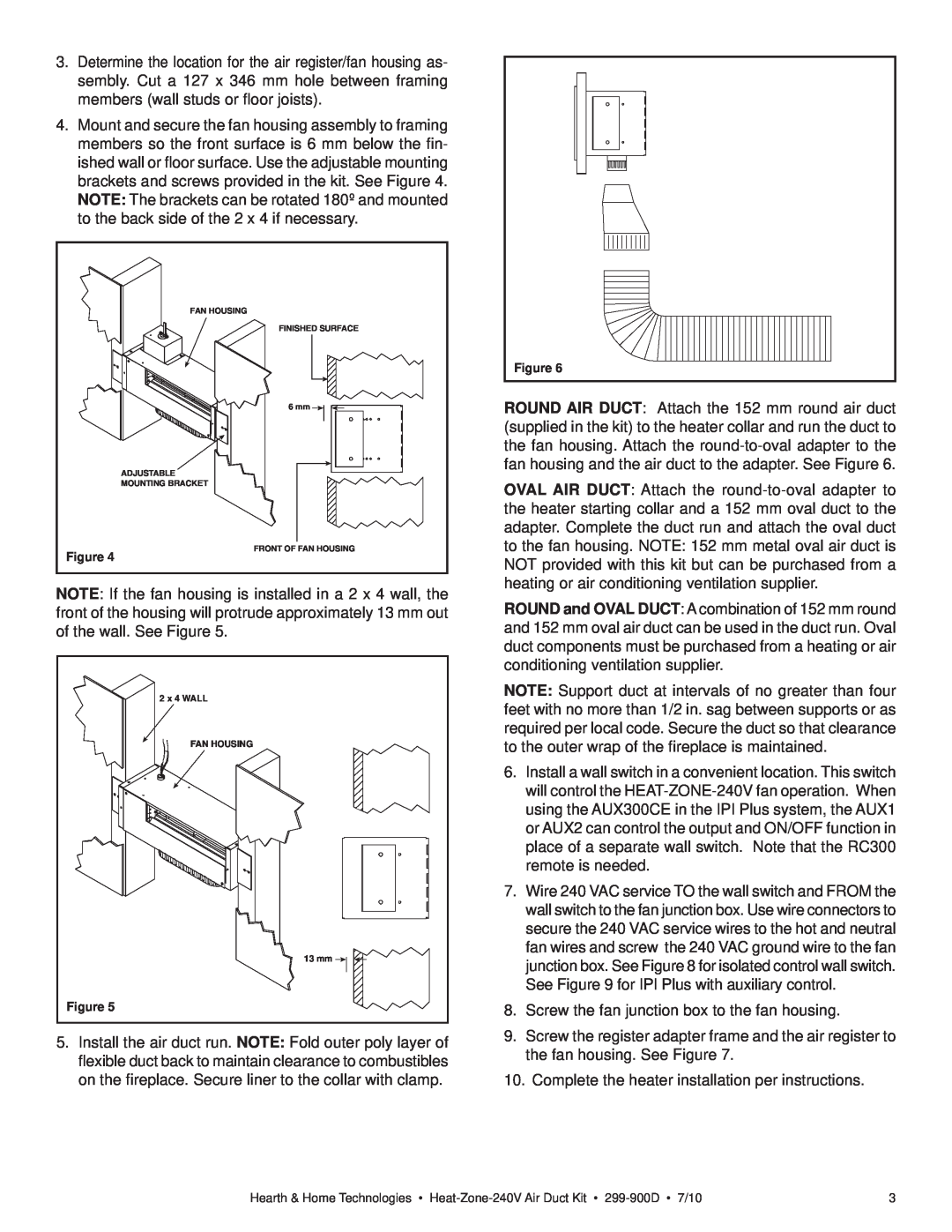 Hearth and Home Technologies 299-900D manual Screw the fan junction box to the fan housing 