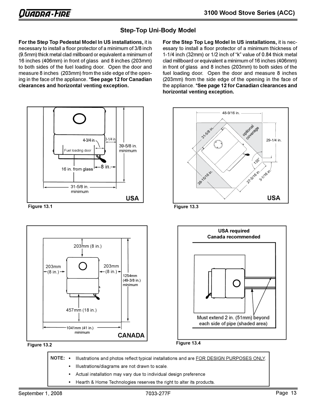 Hearth and Home Technologies 31M-ACC-MBK, 31ST-ACC Wood Stove Series ACC Step-Top Uni-Body Model, September 1 7033-277F 