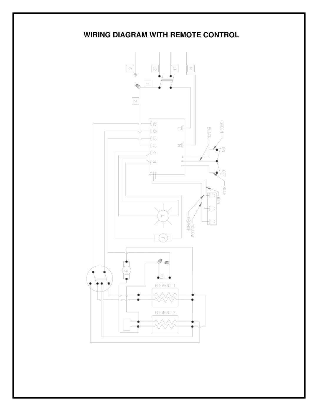 Hearth and Home Technologies 42EBU, 36EBU specifications Wiring Diagram with Remote Control 