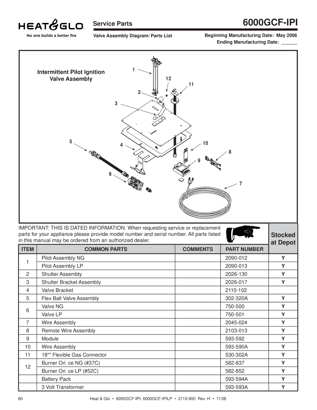 Hearth and Home Technologies 6000GCF-IPIL owner manual 