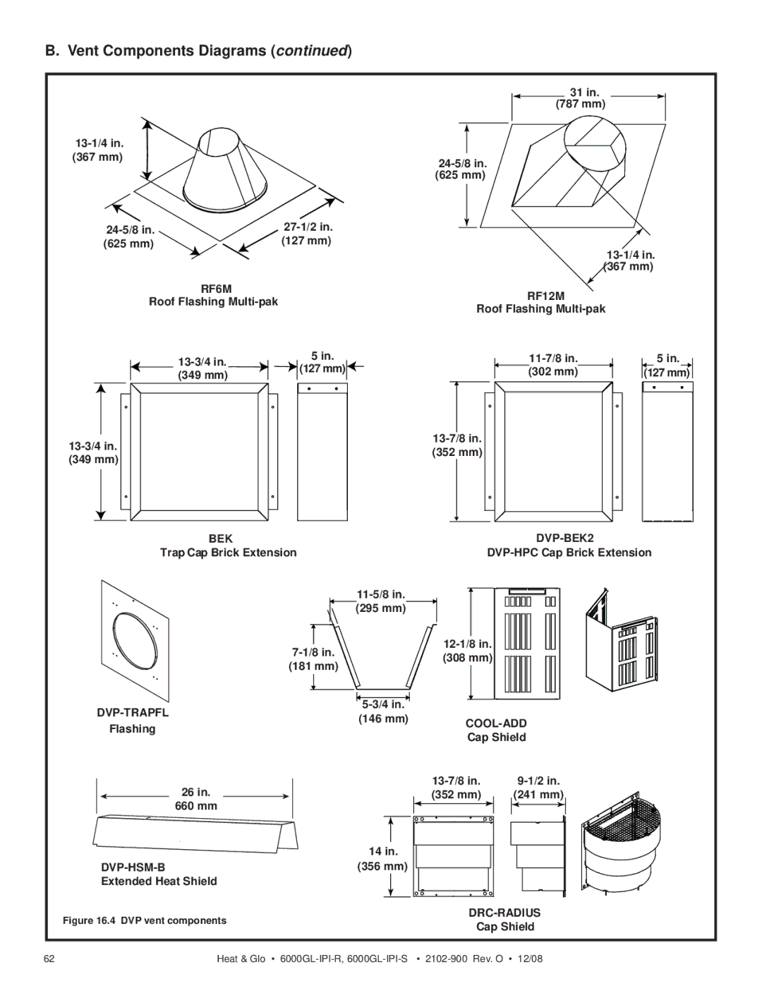 Hearth and Home Technologies 6000GL-IPI-S 787 mm 13-1/4 367 mm 24-5/8 625 mm 27-1/2 127 mm, 13-3/4 13-7/8 352 mm 349 mm 