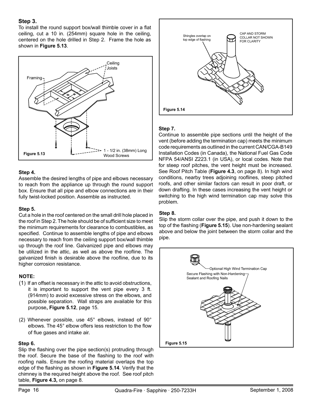 Hearth and Home Technologies 839-1440, 839-1390, 839-1460, SAPPH-D-CWL, SAPPH-D-CSB owner manual Step 