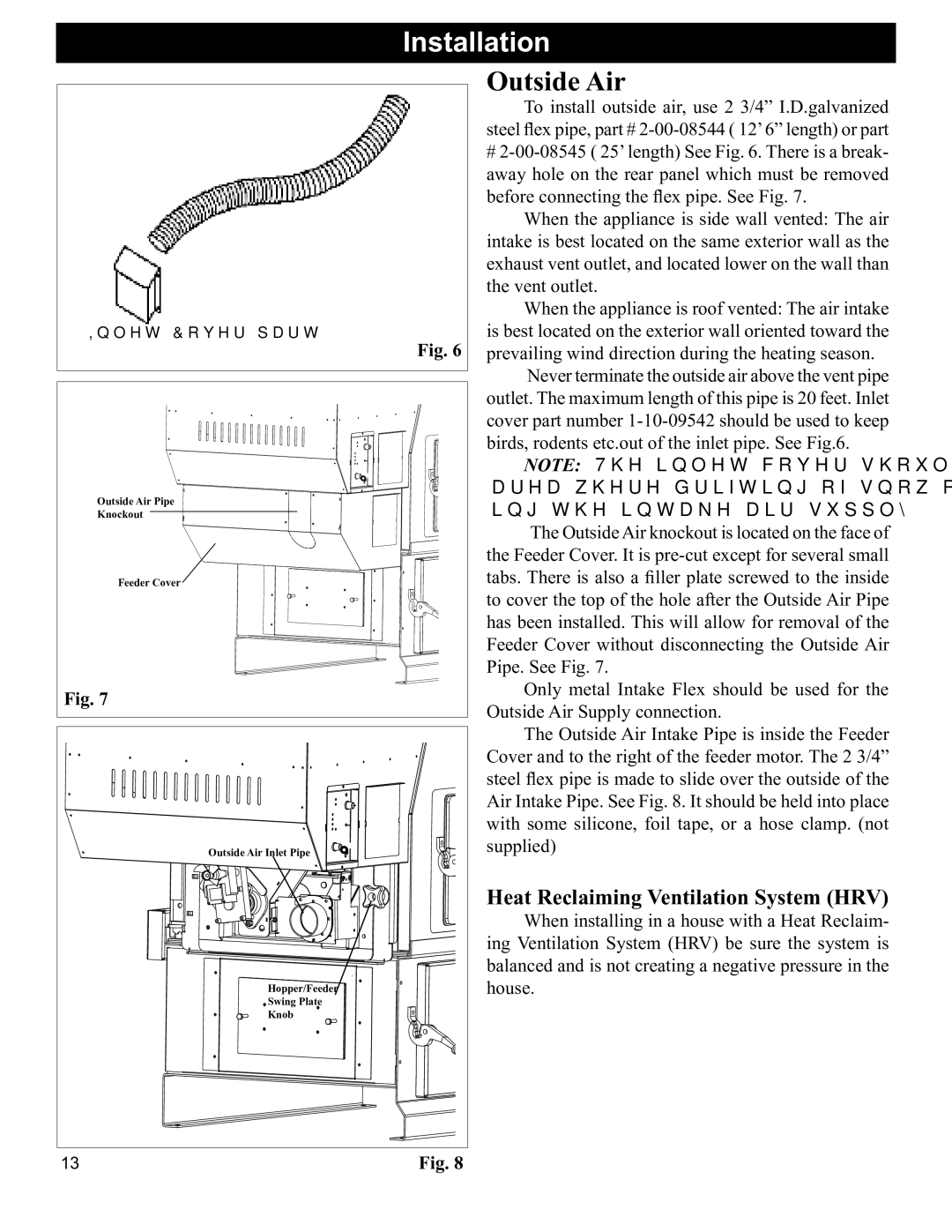 Hearth and Home Technologies BH 105 manual Outside Air 