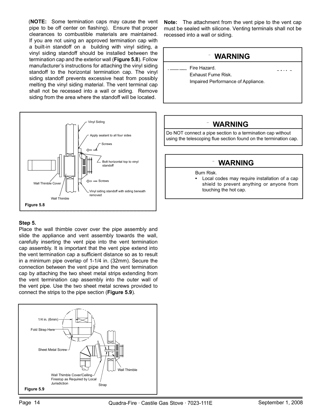 Hearth and Home Technologies CASTILE-GAS-CSB, CASTILE-GAS-PMH, CASTILE-GAS-MBK owner manual Fold Strap Here Sheet Metal Screw 