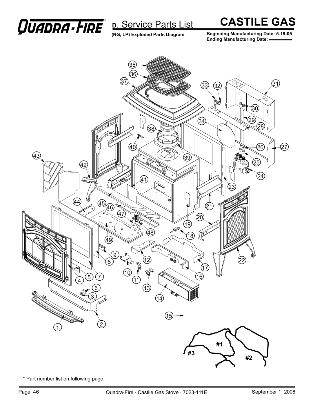 Hearth and Home Technologies CASTILE-GAS-CSB, CASTILE-GAS-PMH, CASTILE-GAS-MBK, CASTILE-GAS-CWL owner manual Castile GAS 