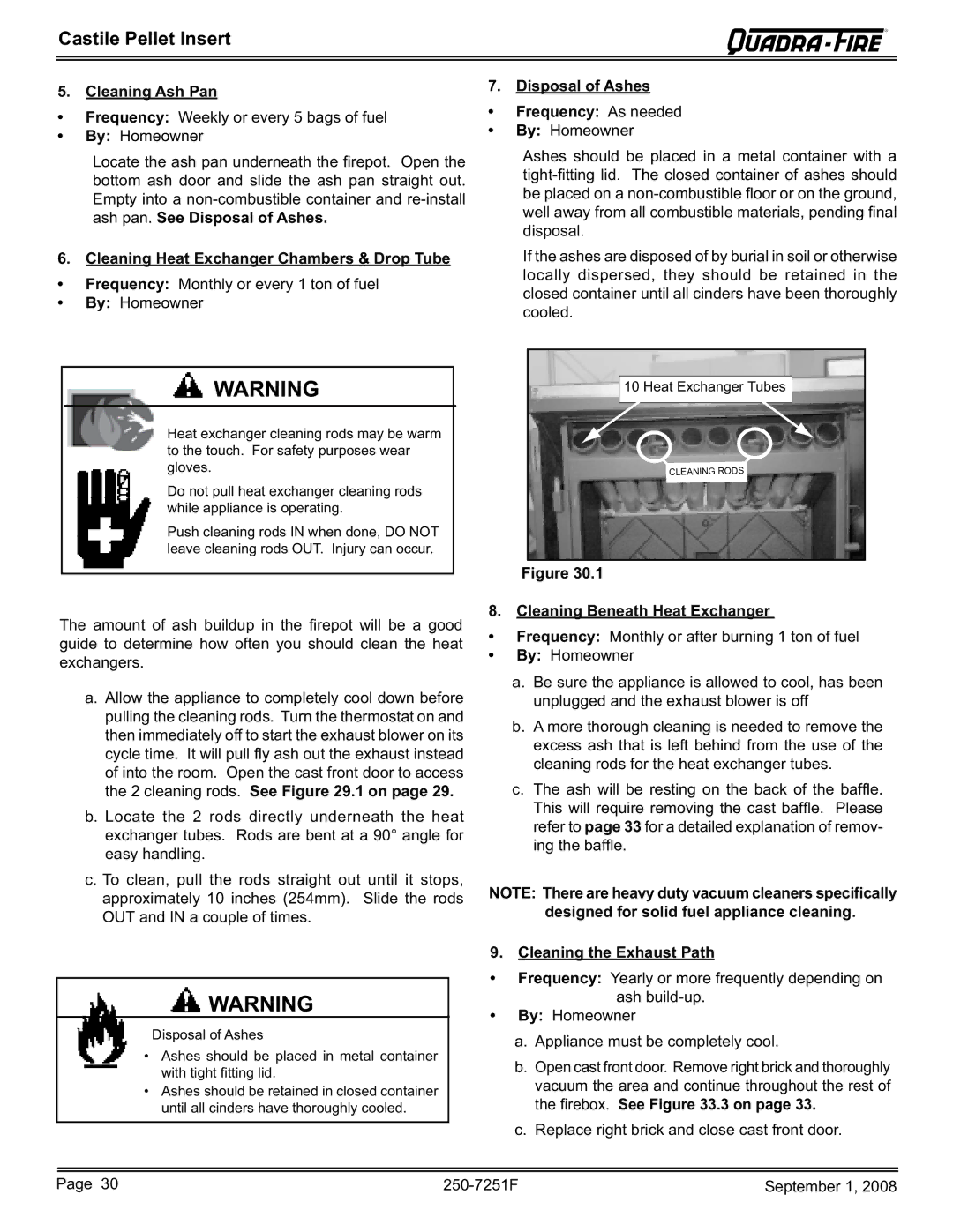 Hearth and Home Technologies 810-02901 (MBK) Cleaning Heat Exchanger Chambers & Drop Tube, Cleaning Beneath Heat Exchanger 