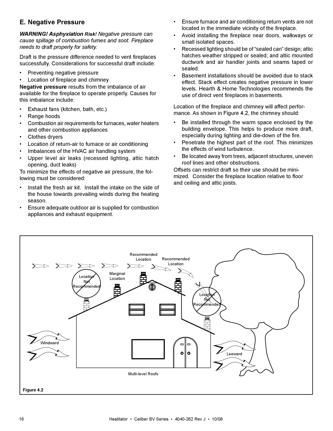 Hearth and Home Technologies CB4236IR, CB4842IR owner manual Negative Pressure 