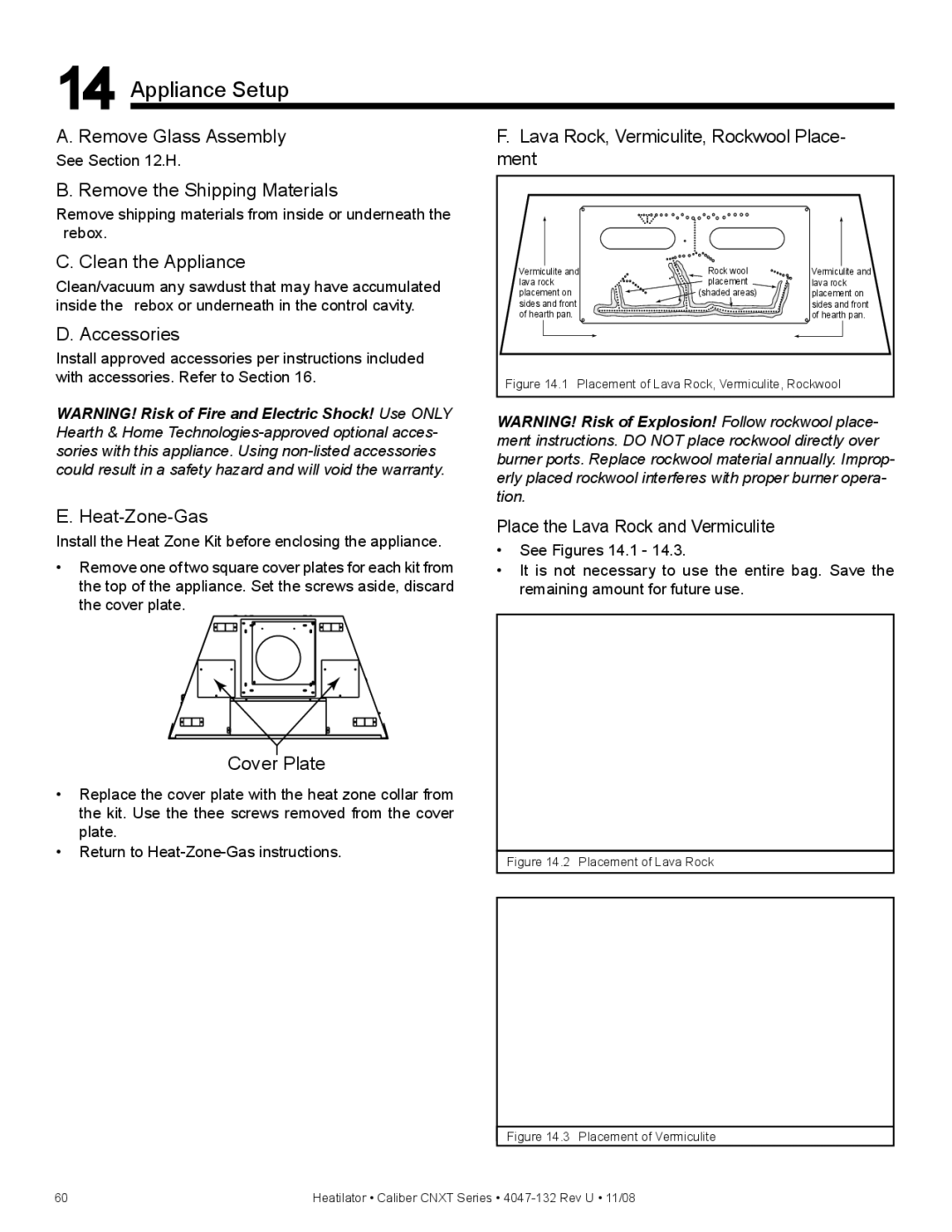 Hearth and Home Technologies CNXT4236ILH, CNXT4842ILT, CNXT4842IH, CNXT4842ILH, CNXT4842IT, CNXT4236ILT Appliance Setup 