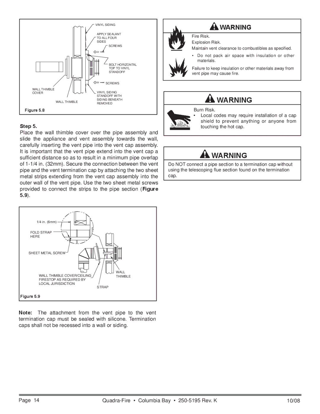 Hearth and Home Technologies COLBAY-FS-B owner manual Fold Strap Here Sheet Metal Screw 