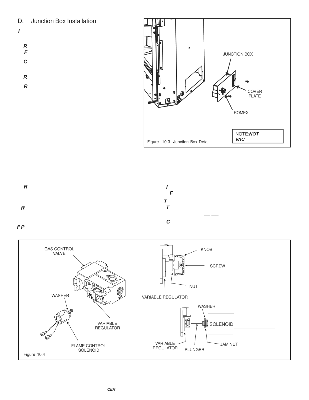 Hearth and Home Technologies Crescent II Junction Box Installation, Installing Flame Control Solenoid Natural Gas Only 