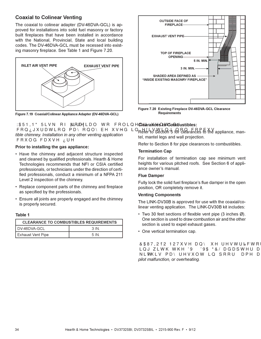 Hearth and Home Technologies DV3732SBIL manual Coaxial to Colinear Venting, Prior to installing the gas appliance 