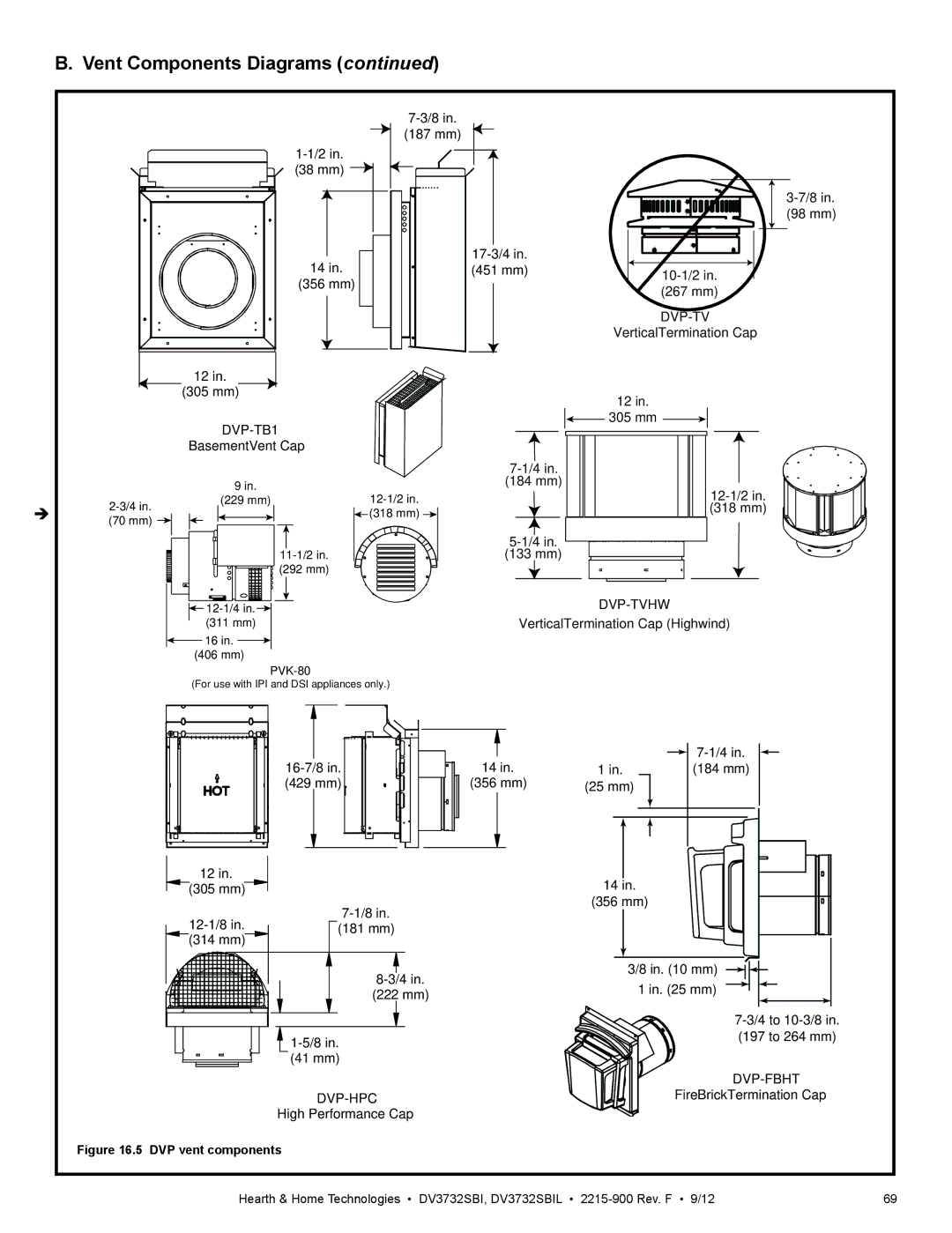 Hearth and Home Technologies DV3732SBIL manual Dvp-Tv 