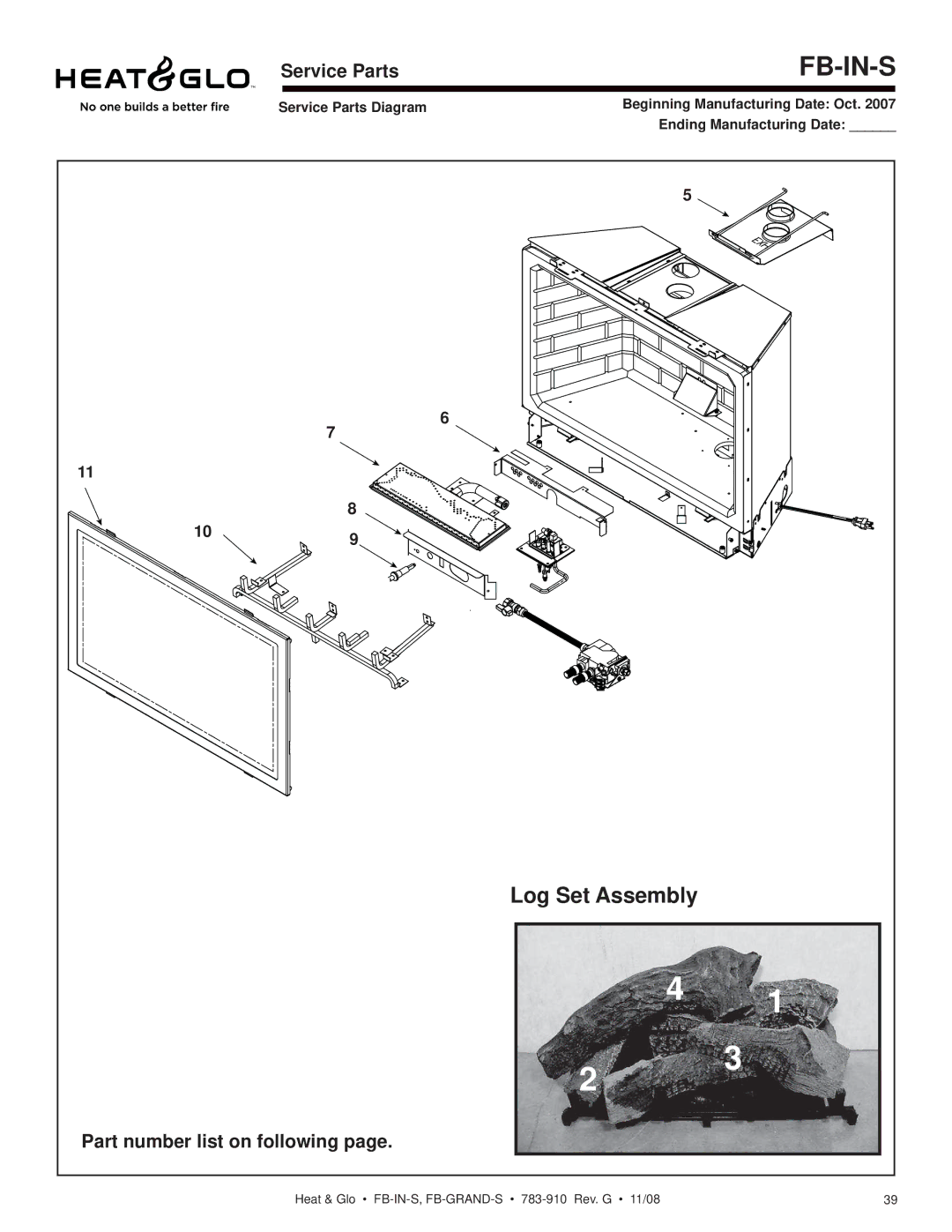 Hearth and Home Technologies FB-GRAND-S, FB-IN-S owner manual Fb-In-S 