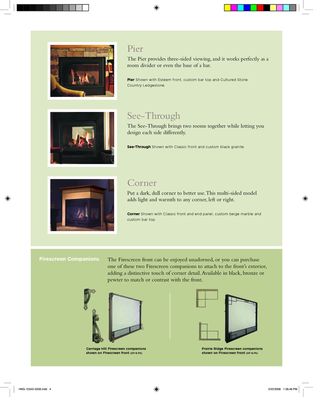 Hearth and Home Technologies GATEWAY manual Pier, See-Through, Corner 