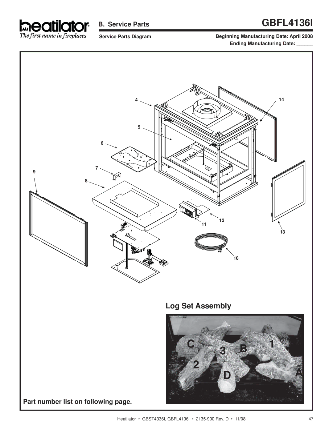 Hearth and Home Technologies GBST4336I owner manual GBFL4136I 