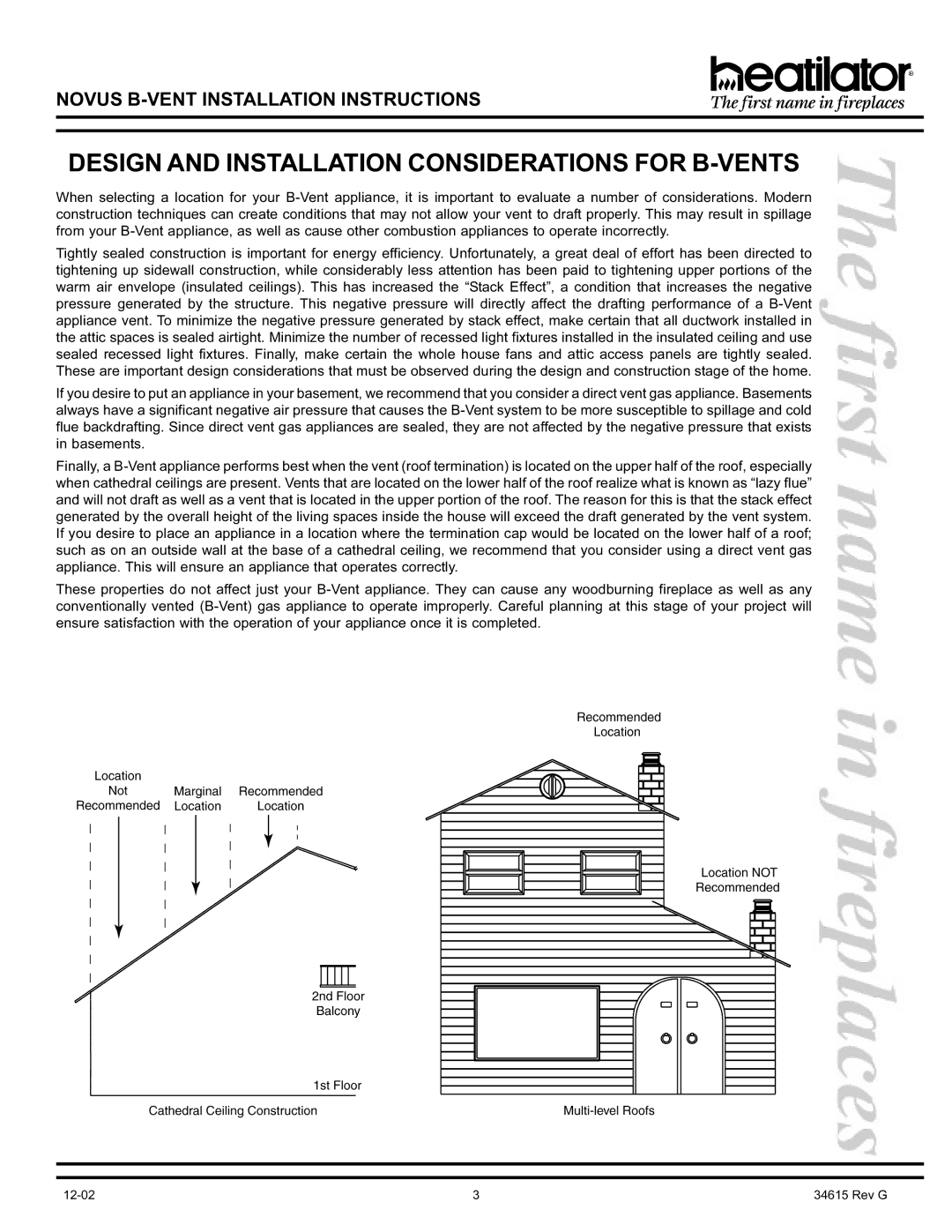 Hearth and Home Technologies GNBC30, GNBC36, GNBC33 manual Design and Installation Considerations for B-VENTS 