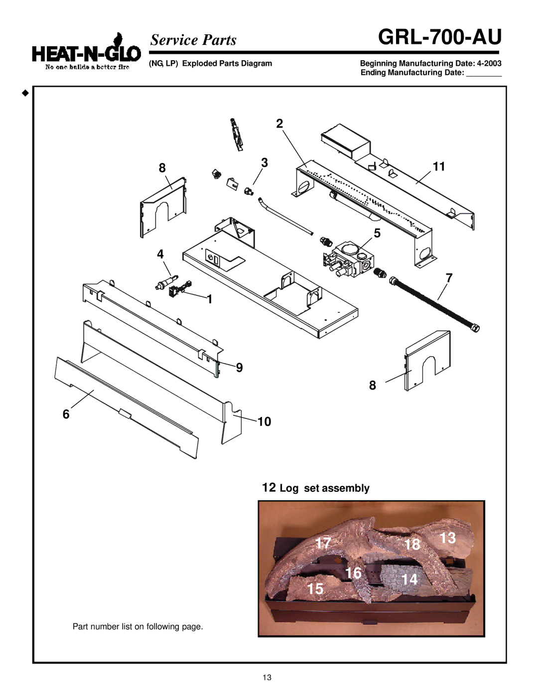 Hearth and Home Technologies GRL-700-AU manual 