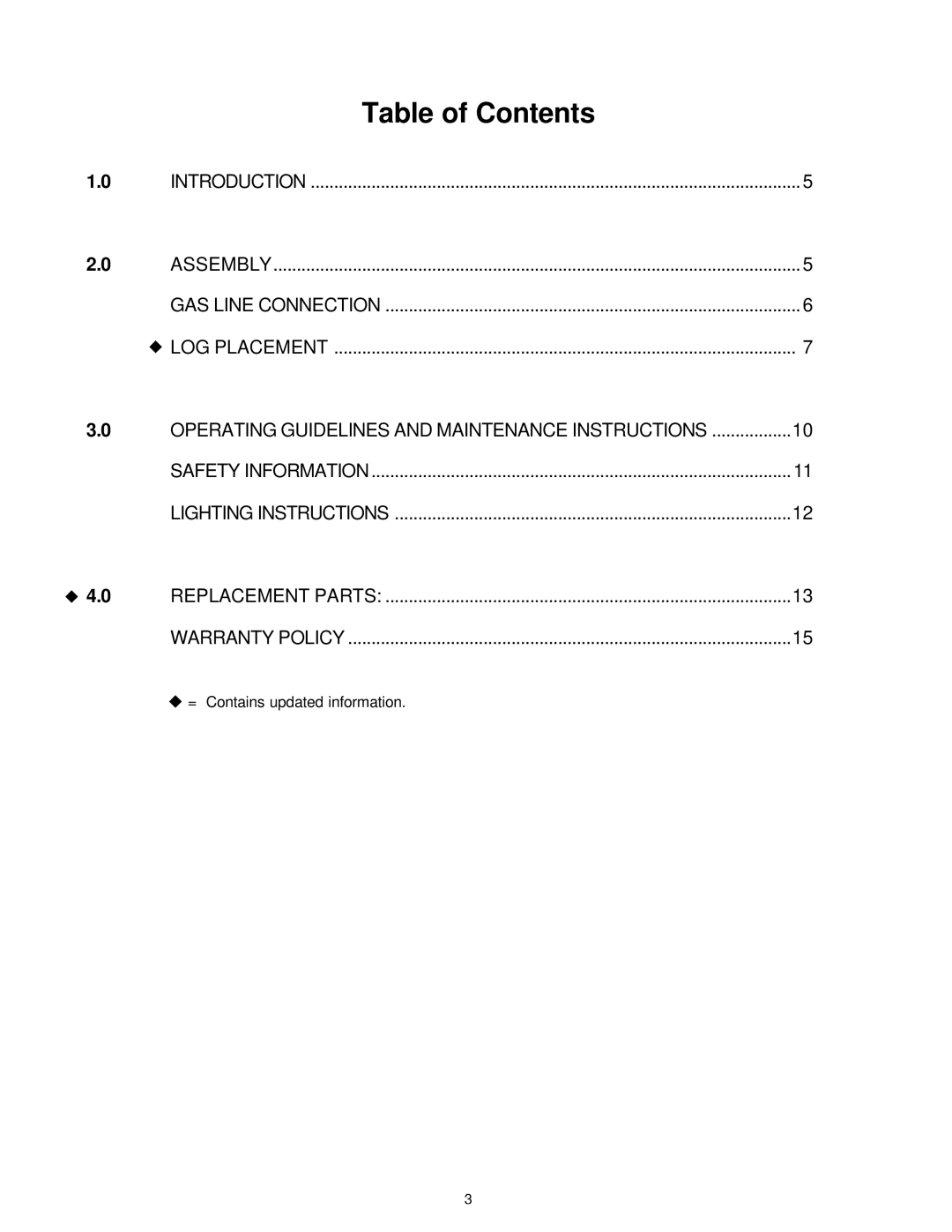 Hearth and Home Technologies GRL-700-AU manual Table of Contents 