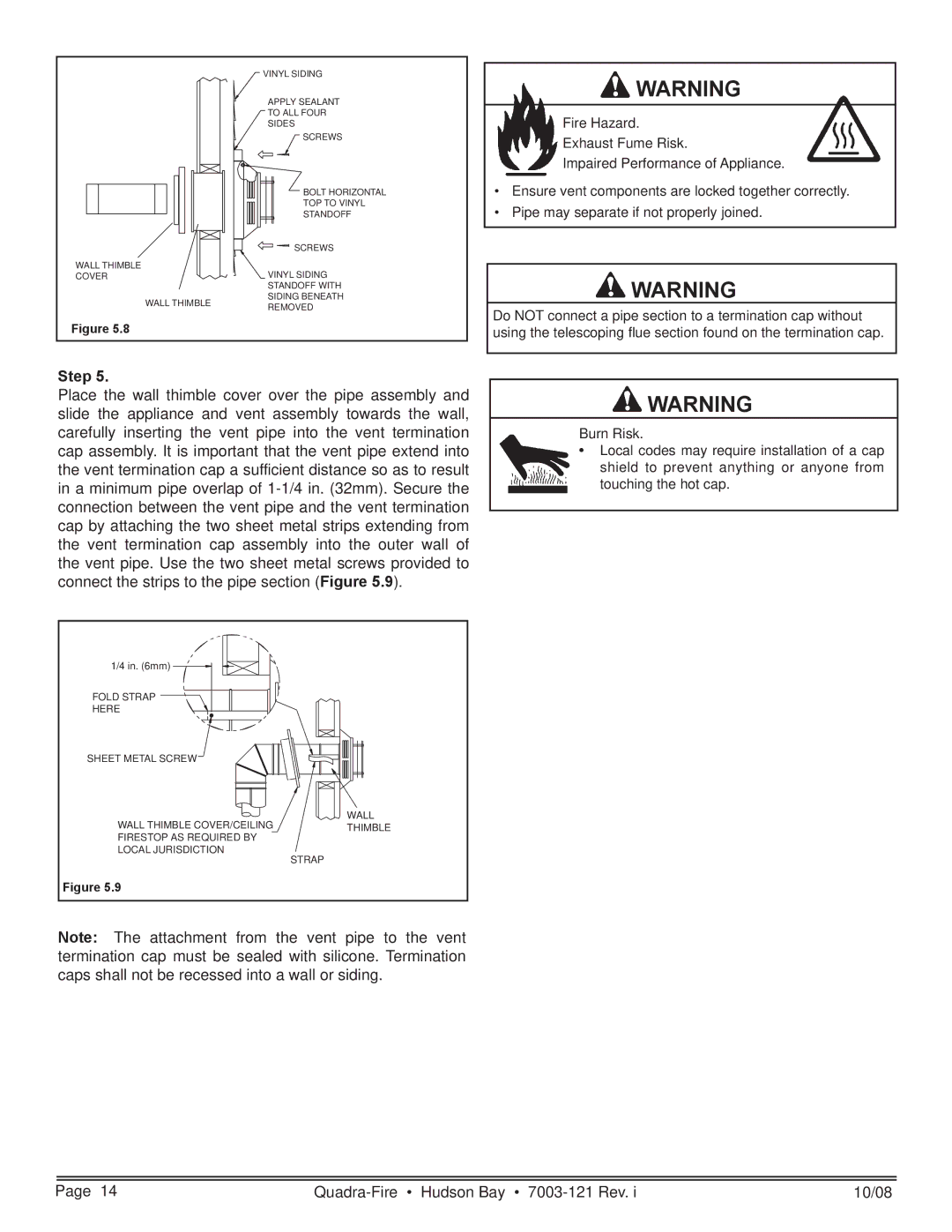 Hearth and Home Technologies HUDBAY-FS owner manual Fold Strap Here Sheet Metal Screw 