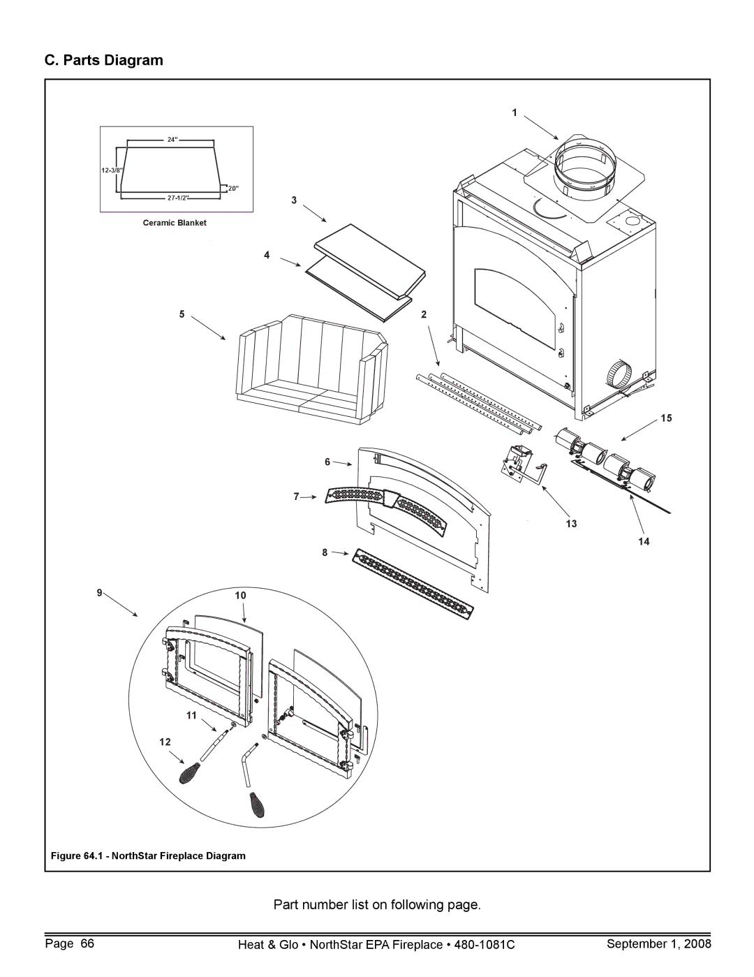 Hearth and Home Technologies NorthStar-GT, NorthStar-NT, NorthStar-BK owner manual Parts Diagram, NorthStar Fireplace Diagram 