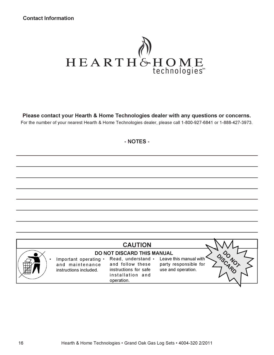 Hearth and Home Technologies ODGO324-IPI-NG, ODGO324-IPI-LP installation instructions O is not C a R D 