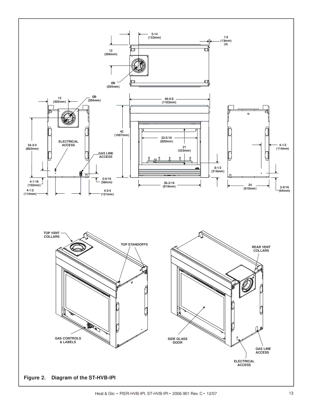 Hearth and Home Technologies Pier-HVB-IPI owner manual Diagram of the ST-HVB-IPI 