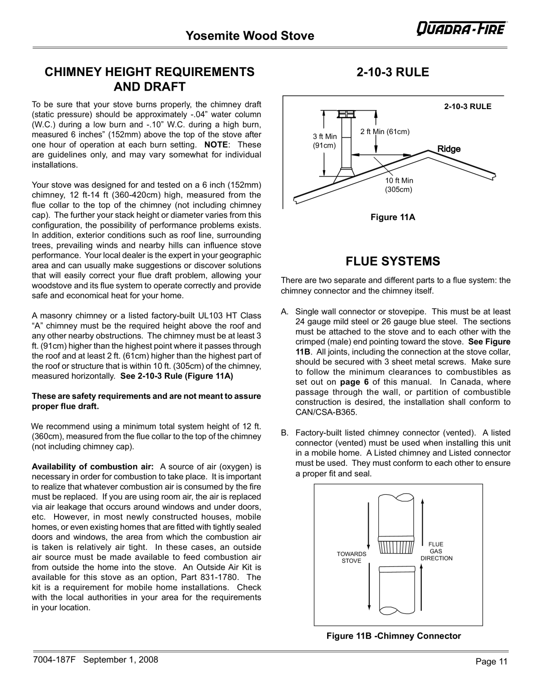 Hearth and Home Technologies MBK, PMH installation instructions Chimney Height Requirements Draft, Flue Systems 