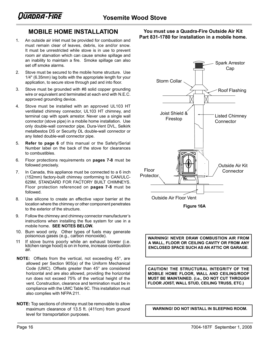 Hearth and Home Technologies PMH, MBK installation instructions Mobile Home Installation, Set off smoke alarms 