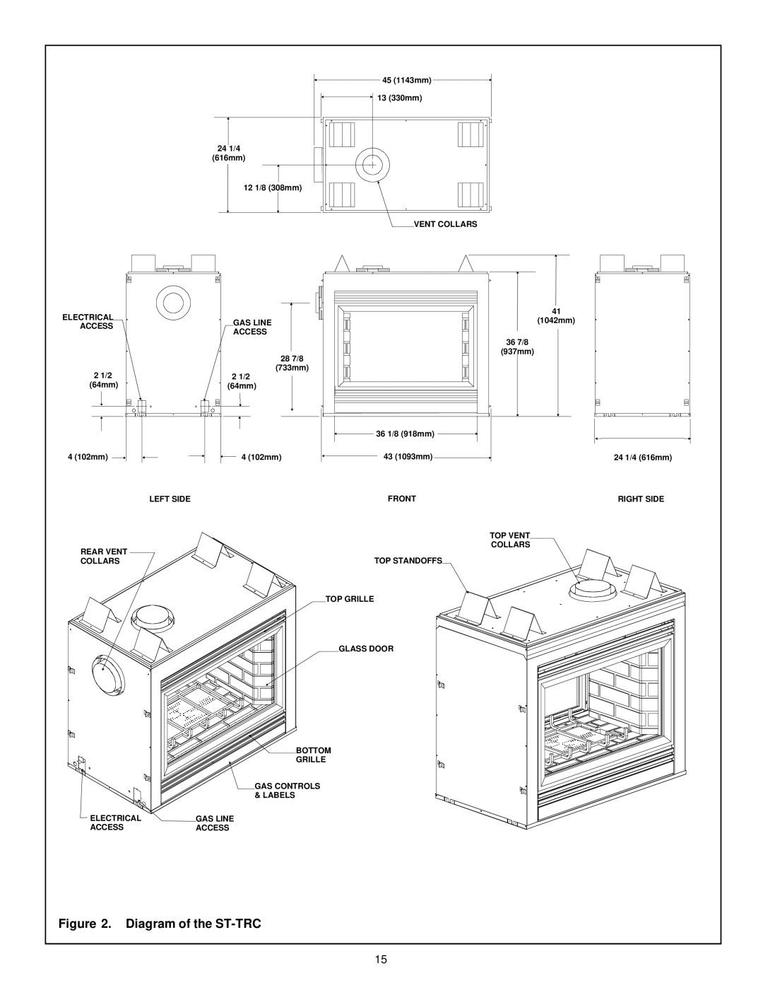 Hearth and Home Technologies R-CORNER-TRC, PIER-TRC, L-CORNER-TRC manual Diagram of the ST-TRC 