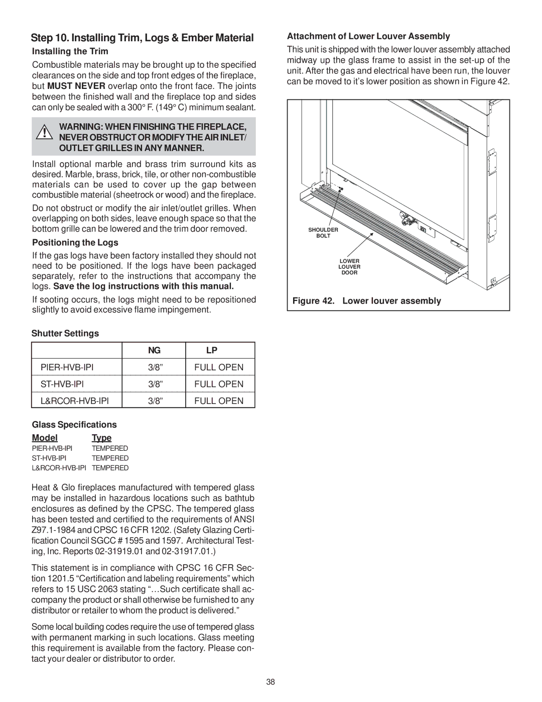 Hearth and Home Technologies RCOR-HVB-IPI, LCOR-HVB-IPI owner manual Installing Trim, Logs & Ember Material 